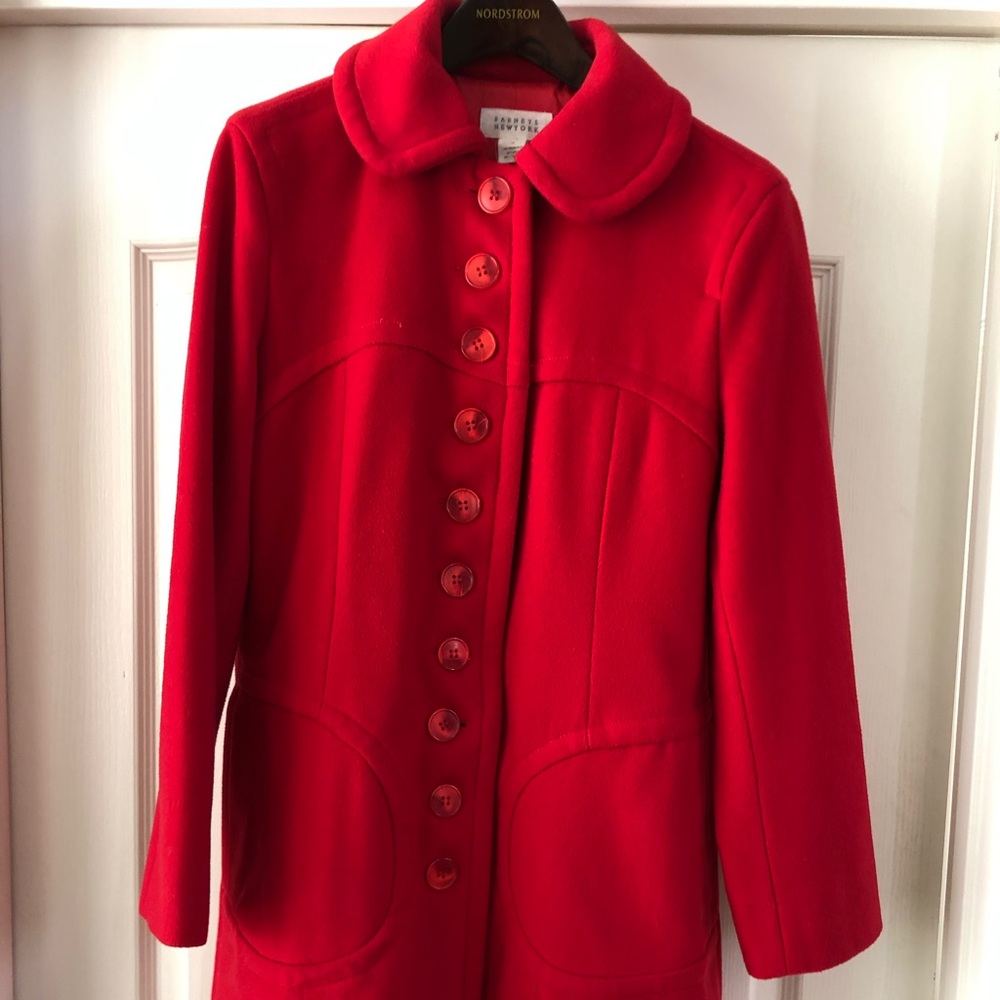 Barneys New York Coat /color Red/ Size M